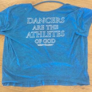 Alternative Blue Crop Top with White Graphic Text